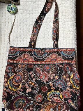 Vera Bradley 100% Cotton Quilted Paisley Tote Bag